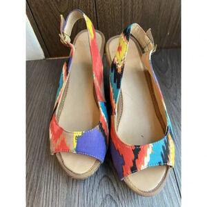 Mootsies Tootsies moliker women's size 6 M wedges ‎ woven heels